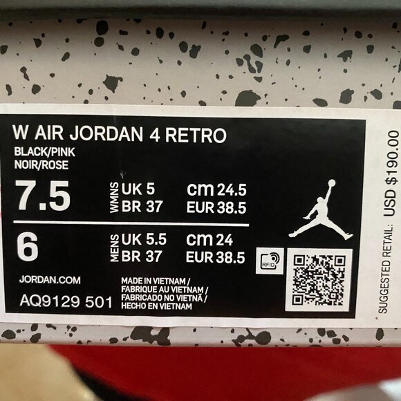 Air Jordan 4 Retro Orchid Women’s Size 7.5, Mens 6 - Picture 6 of 8